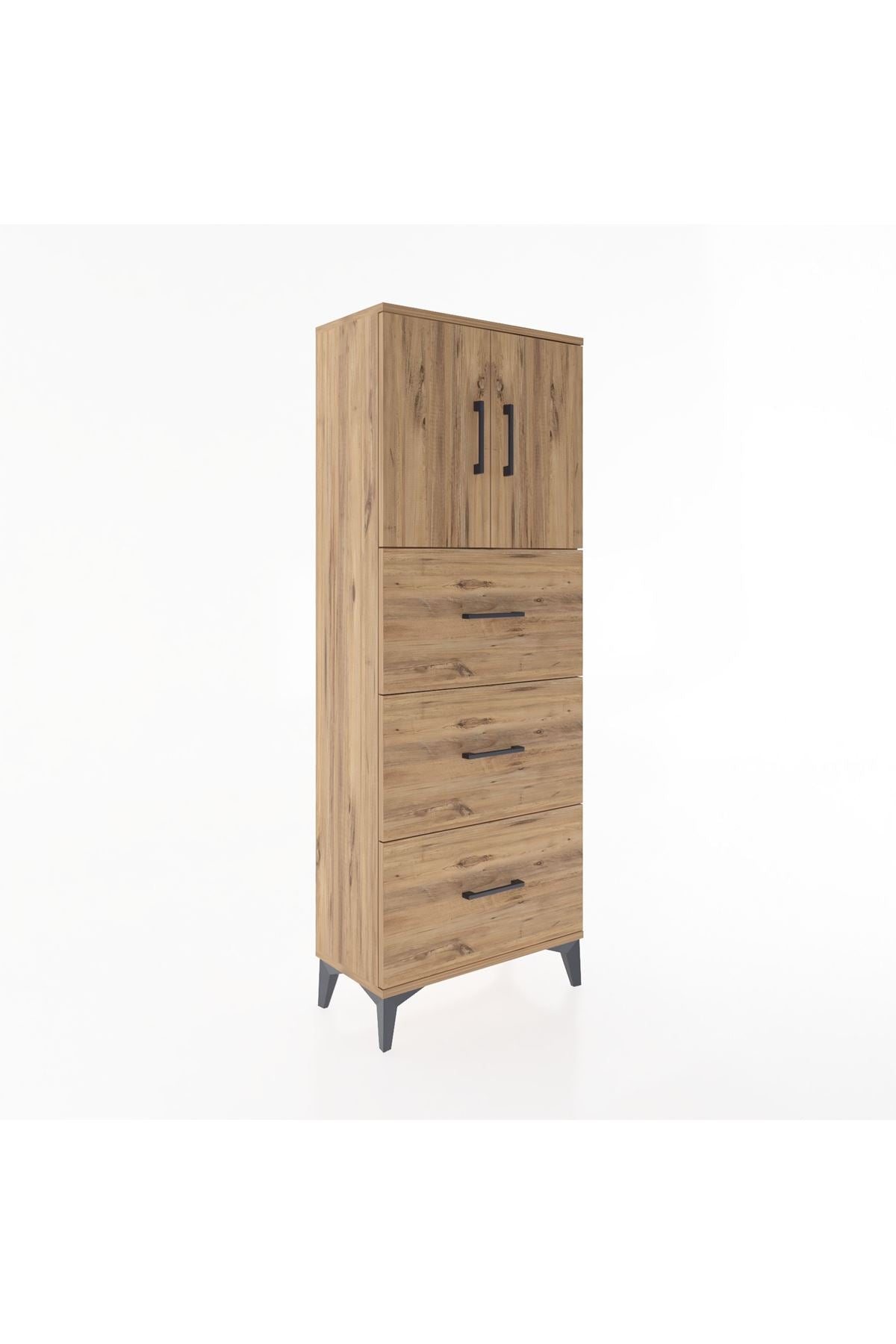 Arges Dolap 2 Raflı 3 Çekmeceli 2 Kapaklı 60x30x163 - S20M079V9A