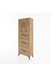 Arges Dolap 2 Raflı 3 Çekmeceli 2 Kapaklı 60x30x163 - S20M079V9A