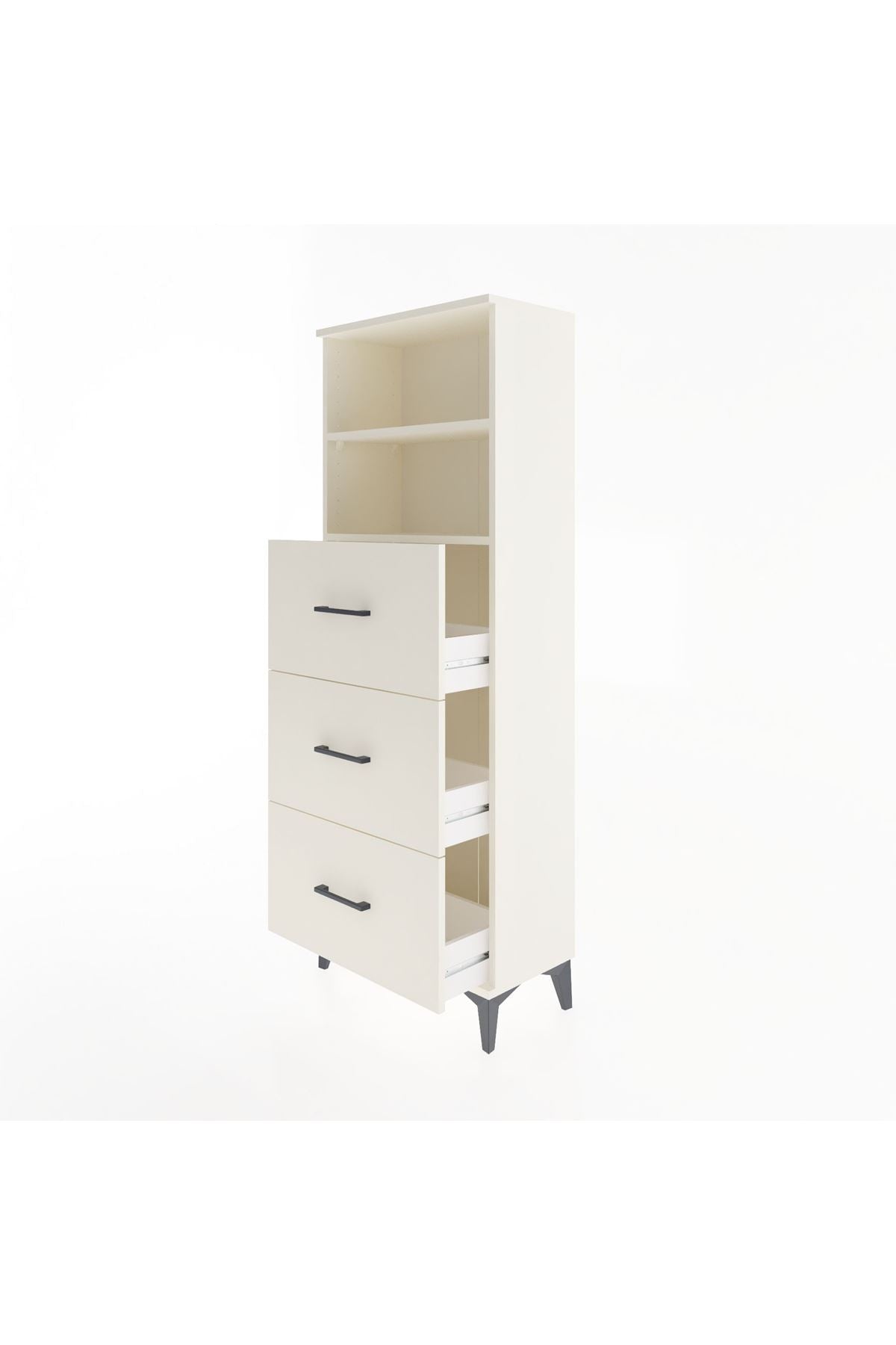 Arges Dolap 2 Raflı 3 Çekmeceli 60x30x163 - S20M080V1A