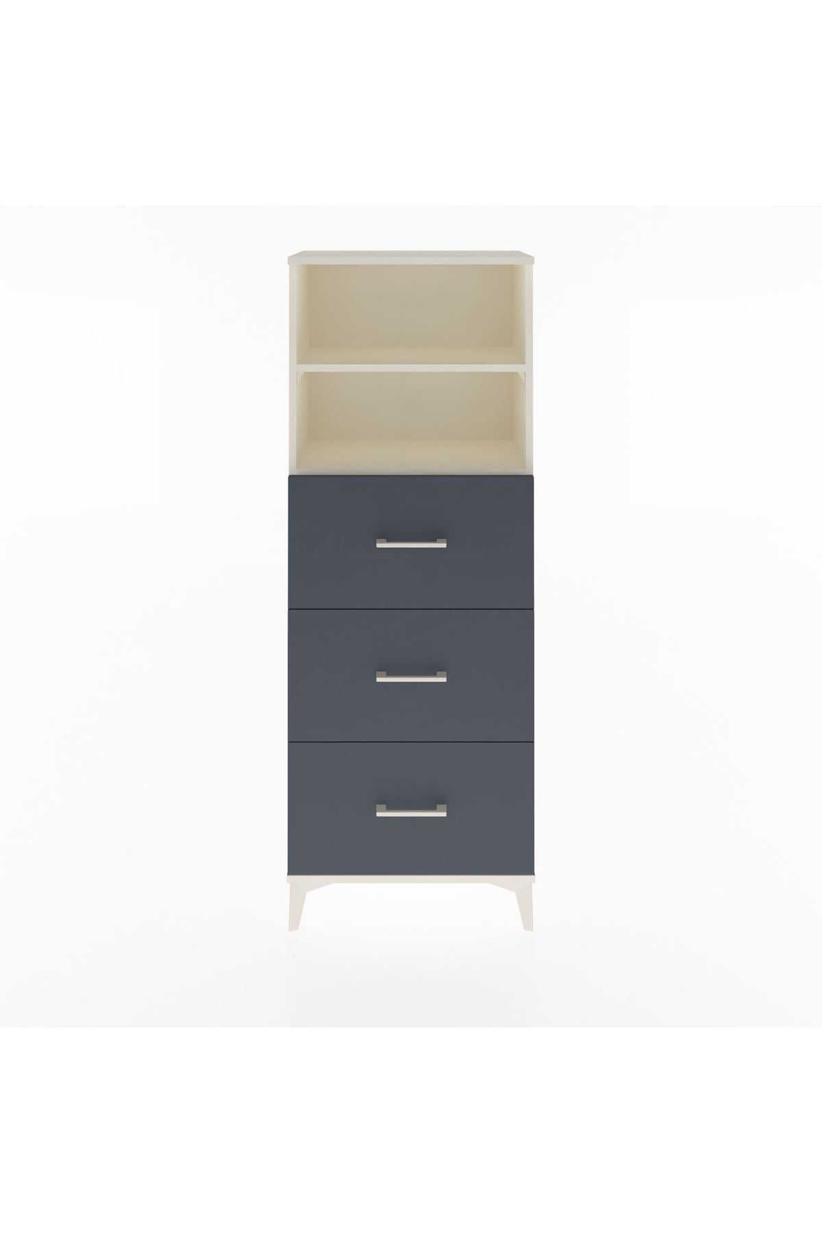 Arges Dolap 2 Raflı 3 Çekmeceli 60x30x163 - S20M080V2A