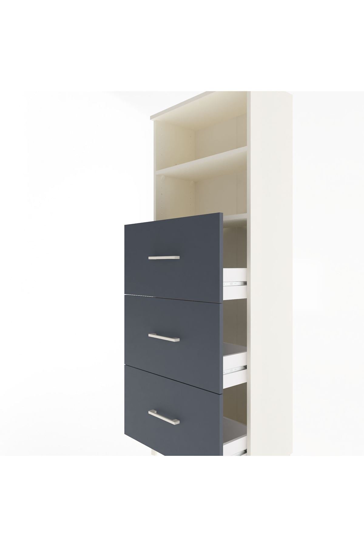 Arges Dolap 2 Raflı 3 Çekmeceli 60x30x163 - S20M080V2A