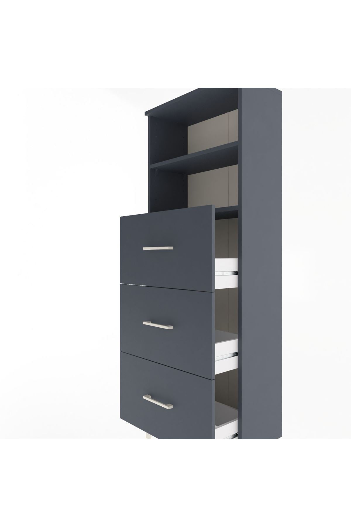 Arges Dolap 2 Raflı 3 Çekmeceli 60x30x163 - S20M080V5A