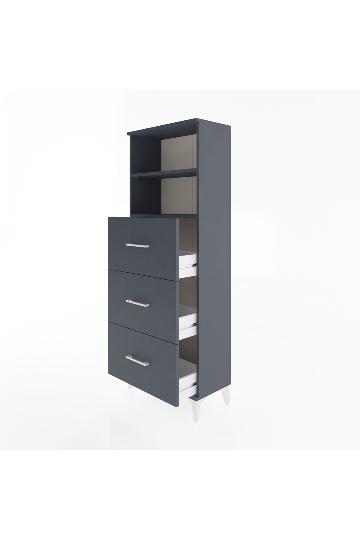 Arges Dolap 2 Raflı 3 Çekmeceli 60x30x163 - S20M080V5A