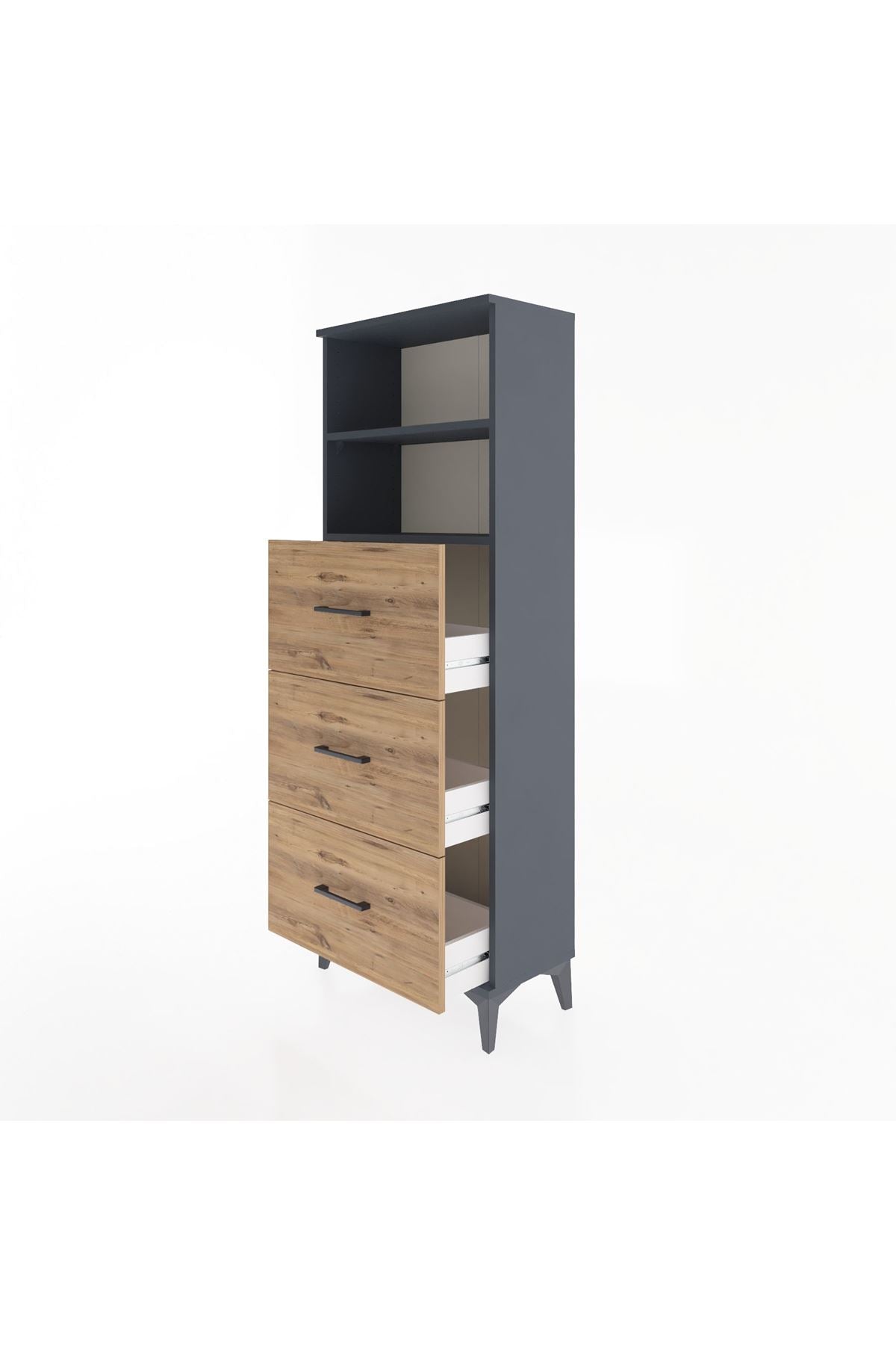 Arges Dolap 2 Raflı 3 Çekmeceli 60x30x163 - S20M080V6A