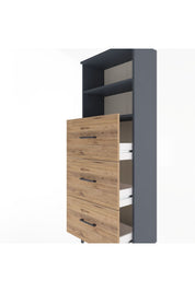 Arges Dolap 2 Raflı 3 Çekmeceli 60x30x163 - S20M080V6A