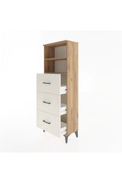 Arges Dolap 2 Raflı 3 Çekmeceli 60x30x163 - S20M080V7A