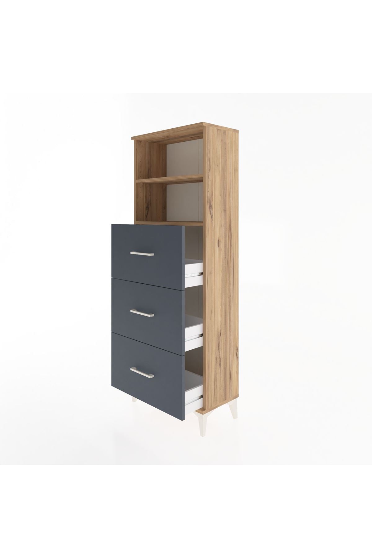 Arges Dolap 2 Raflı 3 Çekmeceli 60x30x163 - S20M080V8A