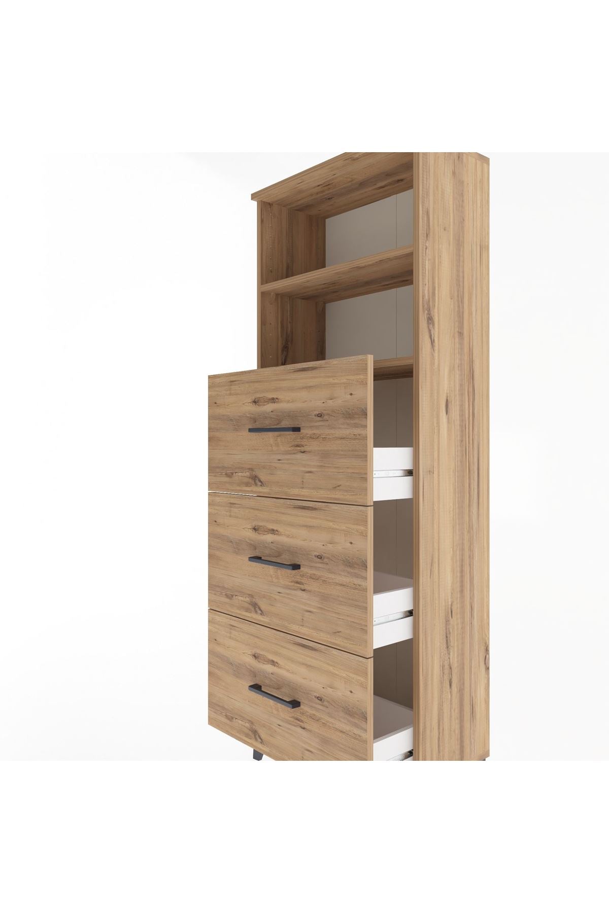 Arges Dolap 2 Raflı 3 Çekmeceli 60x30x163 - S20M080V9A
