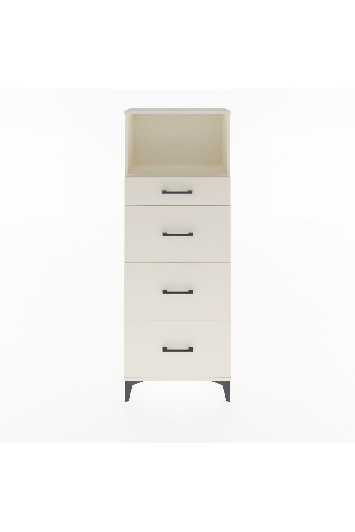Arges Dolap Tek Raflı 4 Çekmeceli 60x30x163 - S20M081V1A