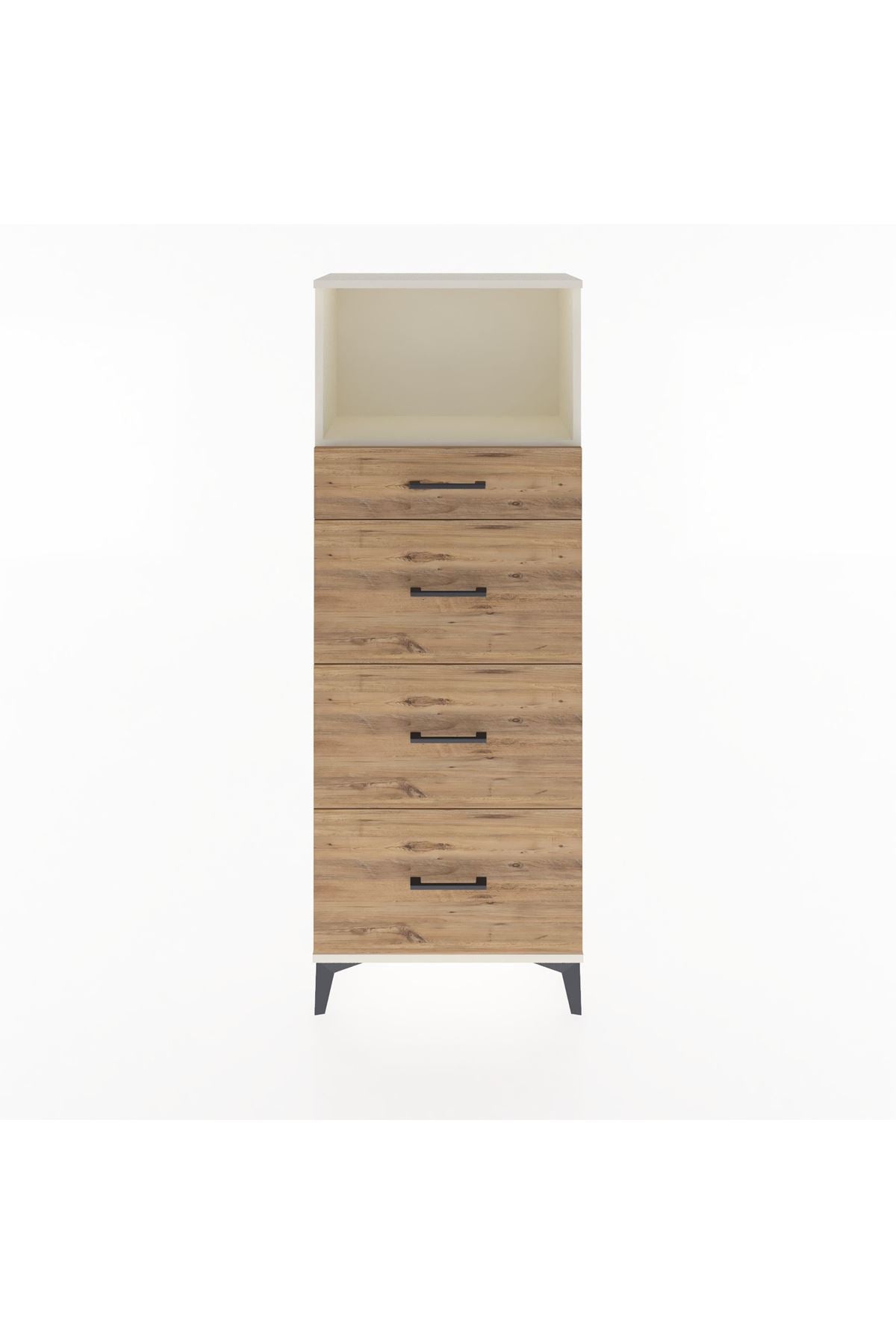 Arges Dolap Tek Raflı 4 Çekmeceli 60x30x163 - S20M081V3A