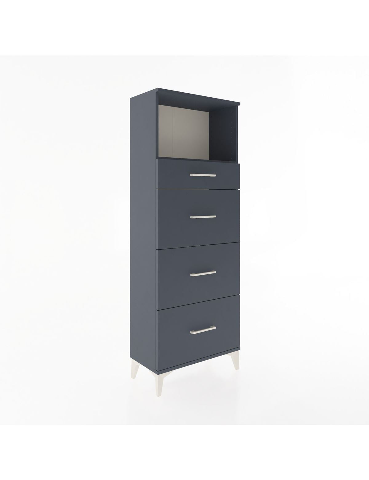Arges Dolap Tek Raflı 4 Çekmeceli 60x30x163 - S20M081V5A