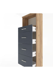 Arges Dolap Tek Raflı 4 Çekmeceli 60x30x163 - S20M081V8A