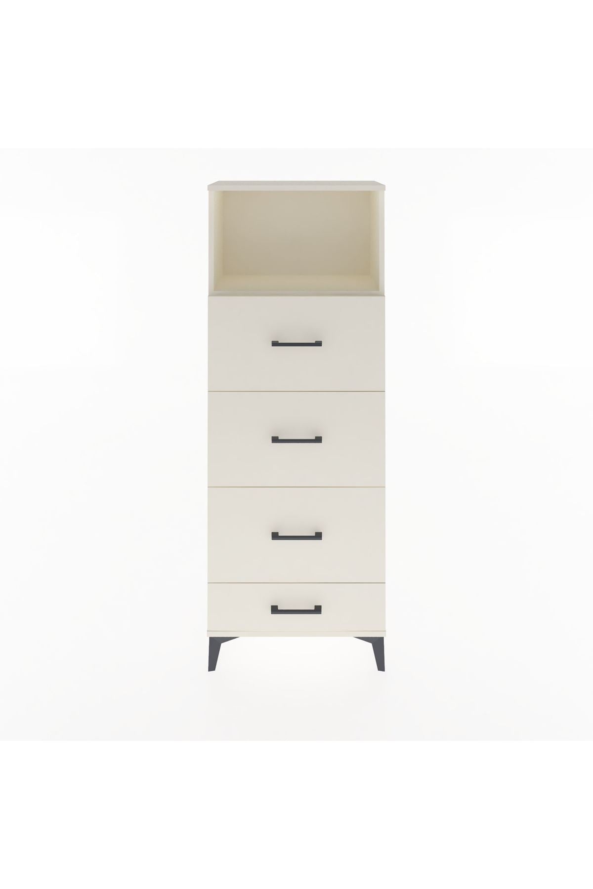 Arges Dolap Tek Raflı 4 Çekmeceli 60x30x163 - S20M082V1A