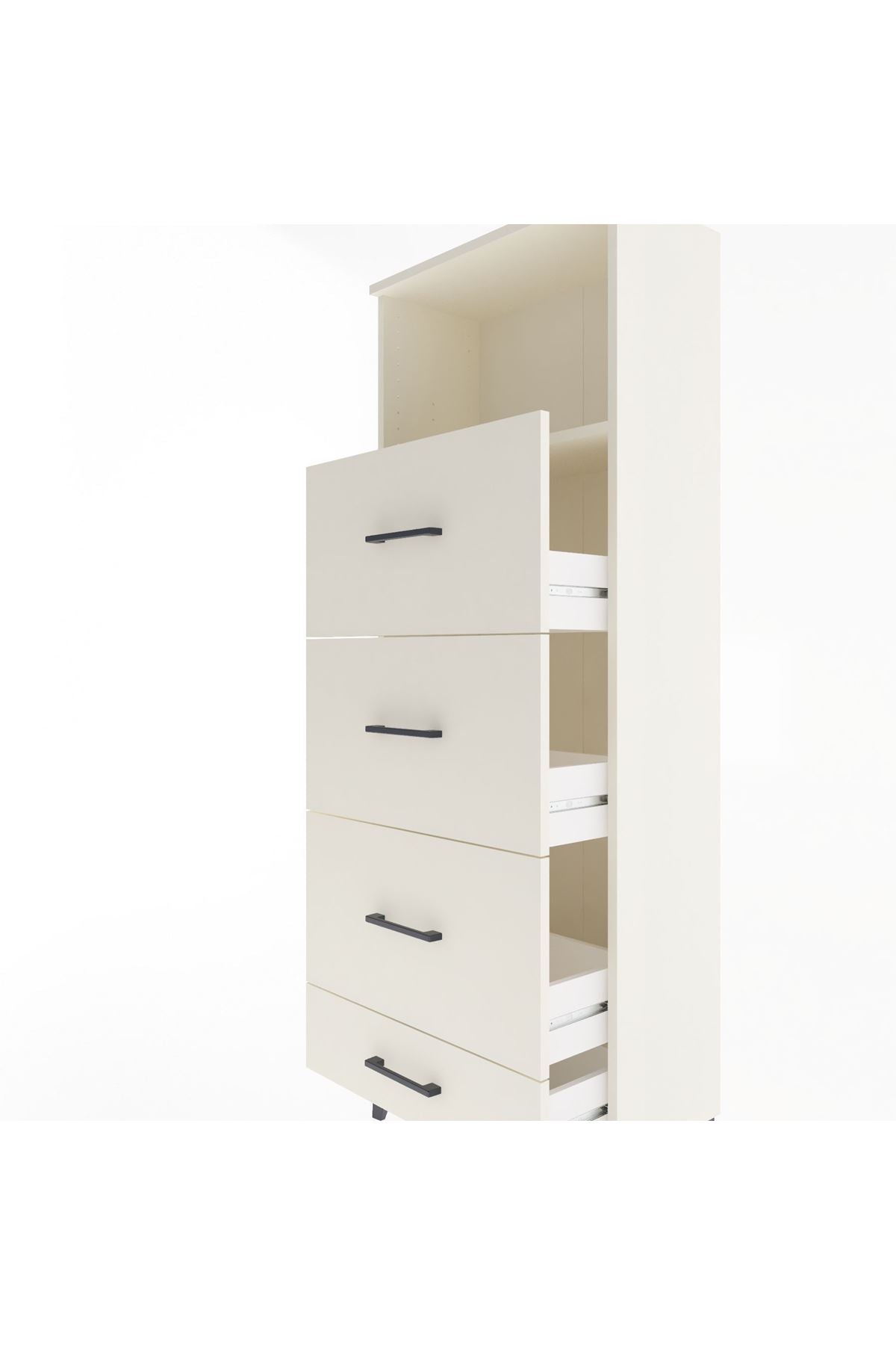 Arges Dolap Tek Raflı 4 Çekmeceli 60x30x163 - S20M082V1A