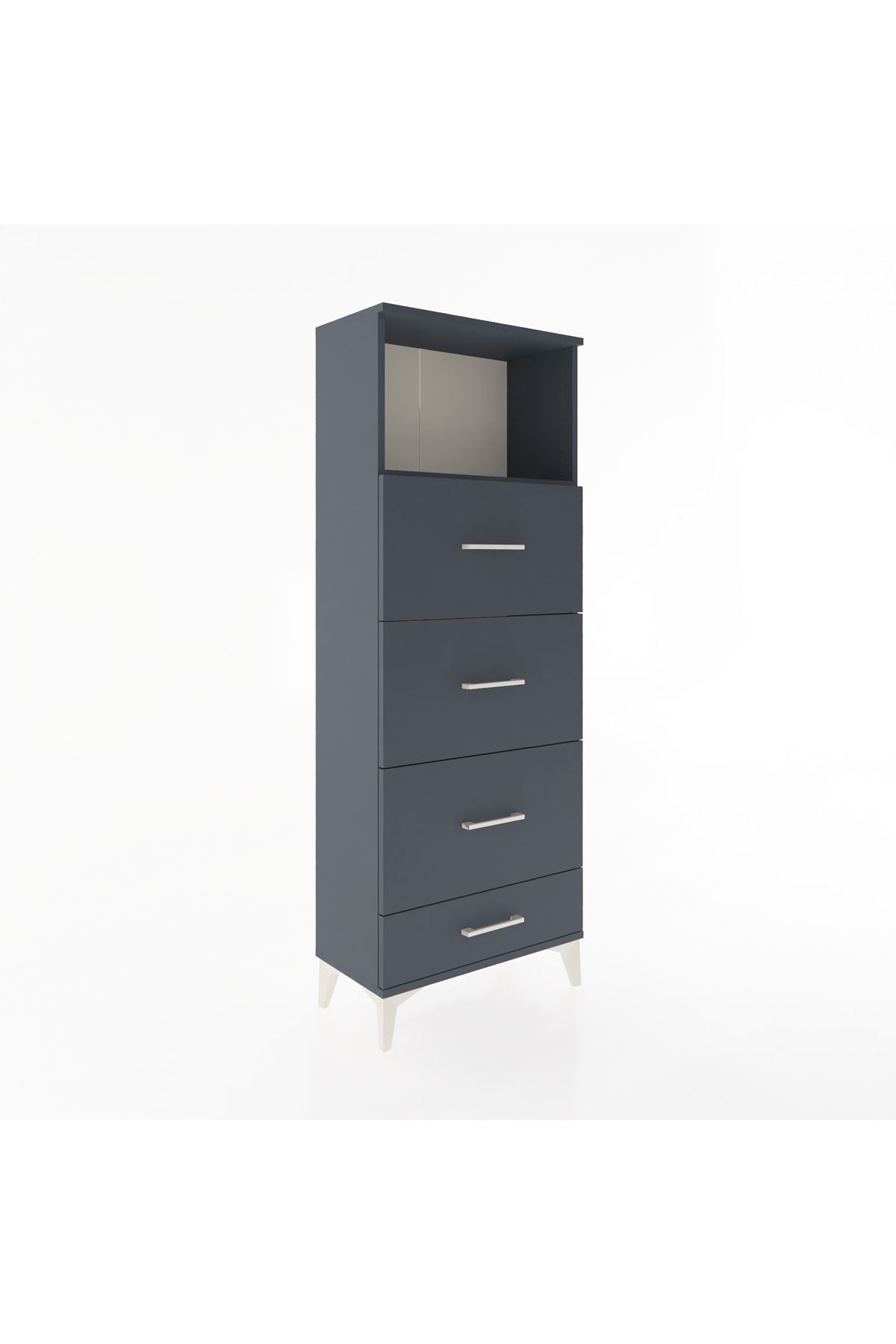 Arges Dolap Tek Raflı 4 Çekmeceli 60x30x163 - S20M082V5A