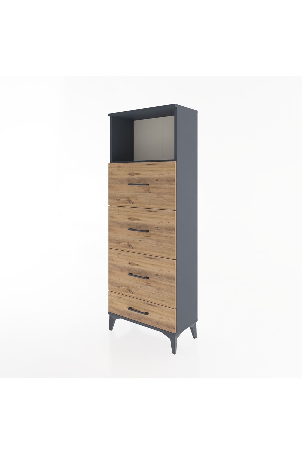 Arges Dolap Tek Raflı 4 Çekmeceli 60x30x163 - S20M082V6A