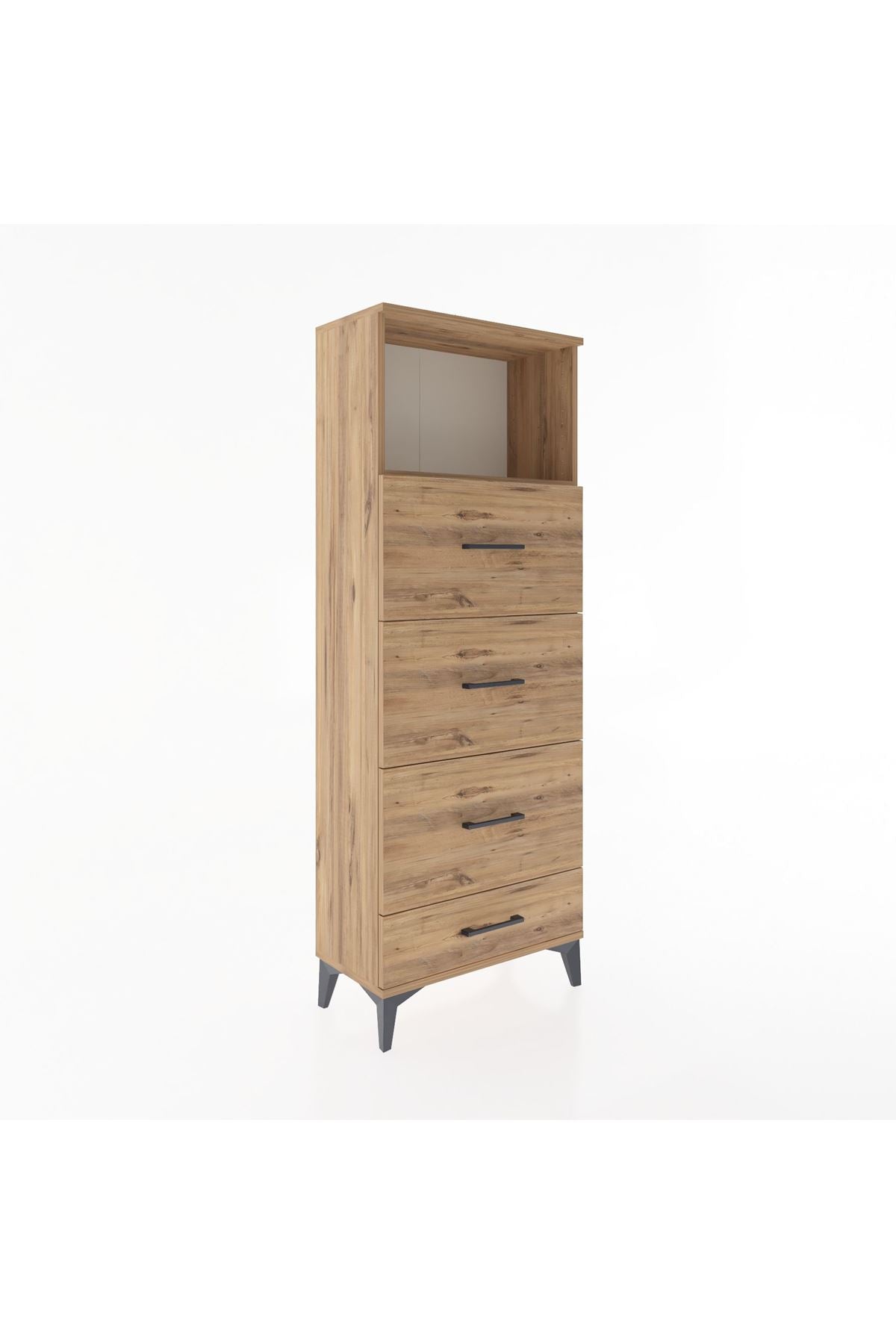 Arges Dolap Tek Raflı 4 Çekmeceli 60x30x163 - S20M082V9A