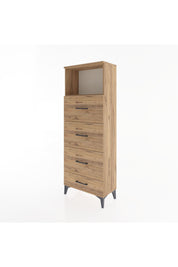 Arges Dolap Tek Raflı 4 Çekmeceli 60x30x163 - S20M082V9A