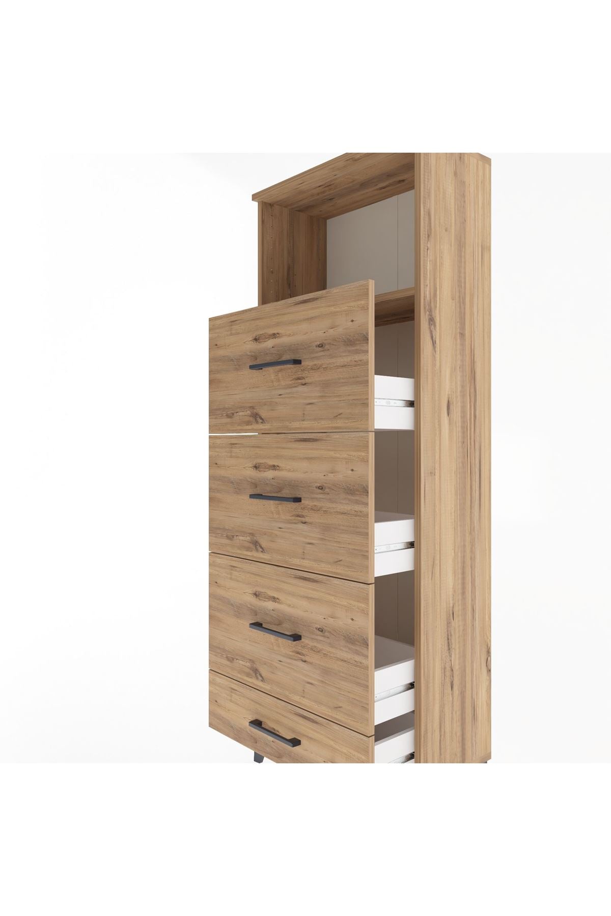 Arges Dolap Tek Raflı 4 Çekmeceli 60x30x163 - S20M082V9A