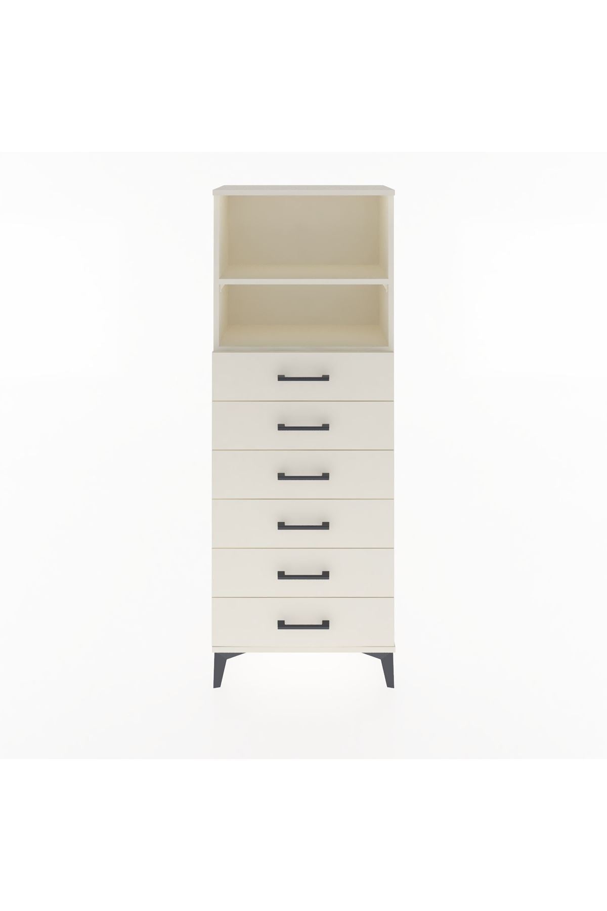 Arges Dolap 2 Raflı 6 Çekmeceli 60x30x163 - S20M084V1A