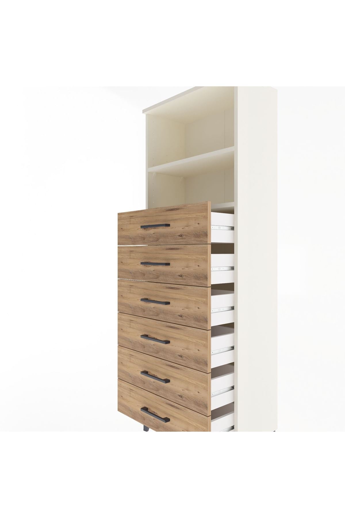 Arges Dolap 2 Raflı 6 Çekmeceli 60x30x163 - S20M084V3A