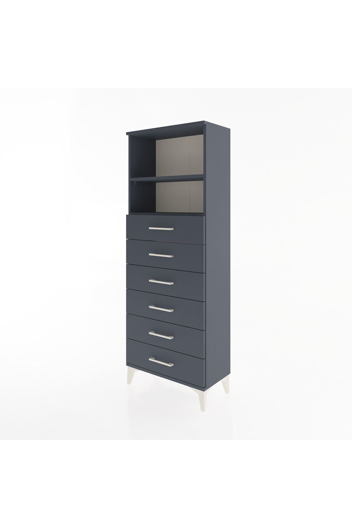 Arges Dolap 2 Raflı 6 Çekmeceli 60x30x163 - S20M084V5A
