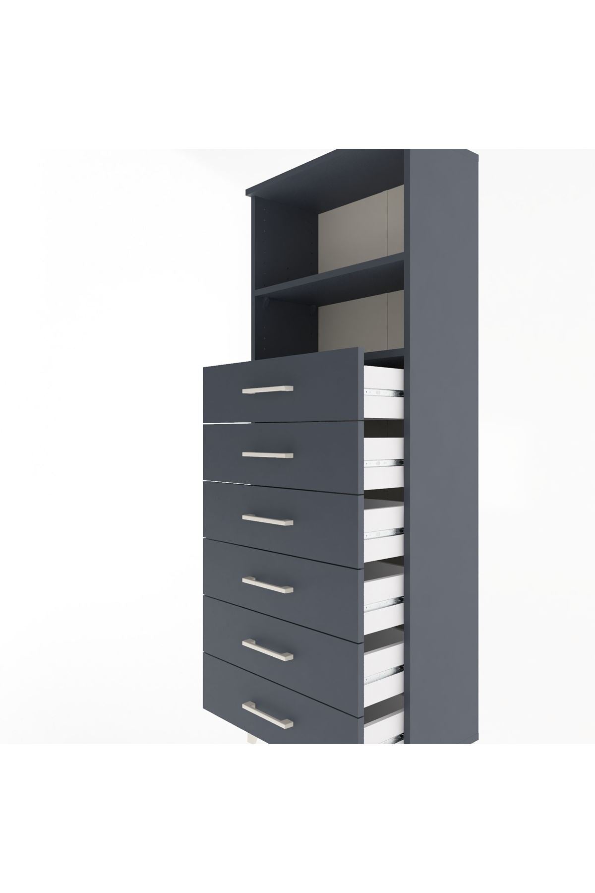 Arges Dolap 2 Raflı 6 Çekmeceli 60x30x163 - S20M084V5A