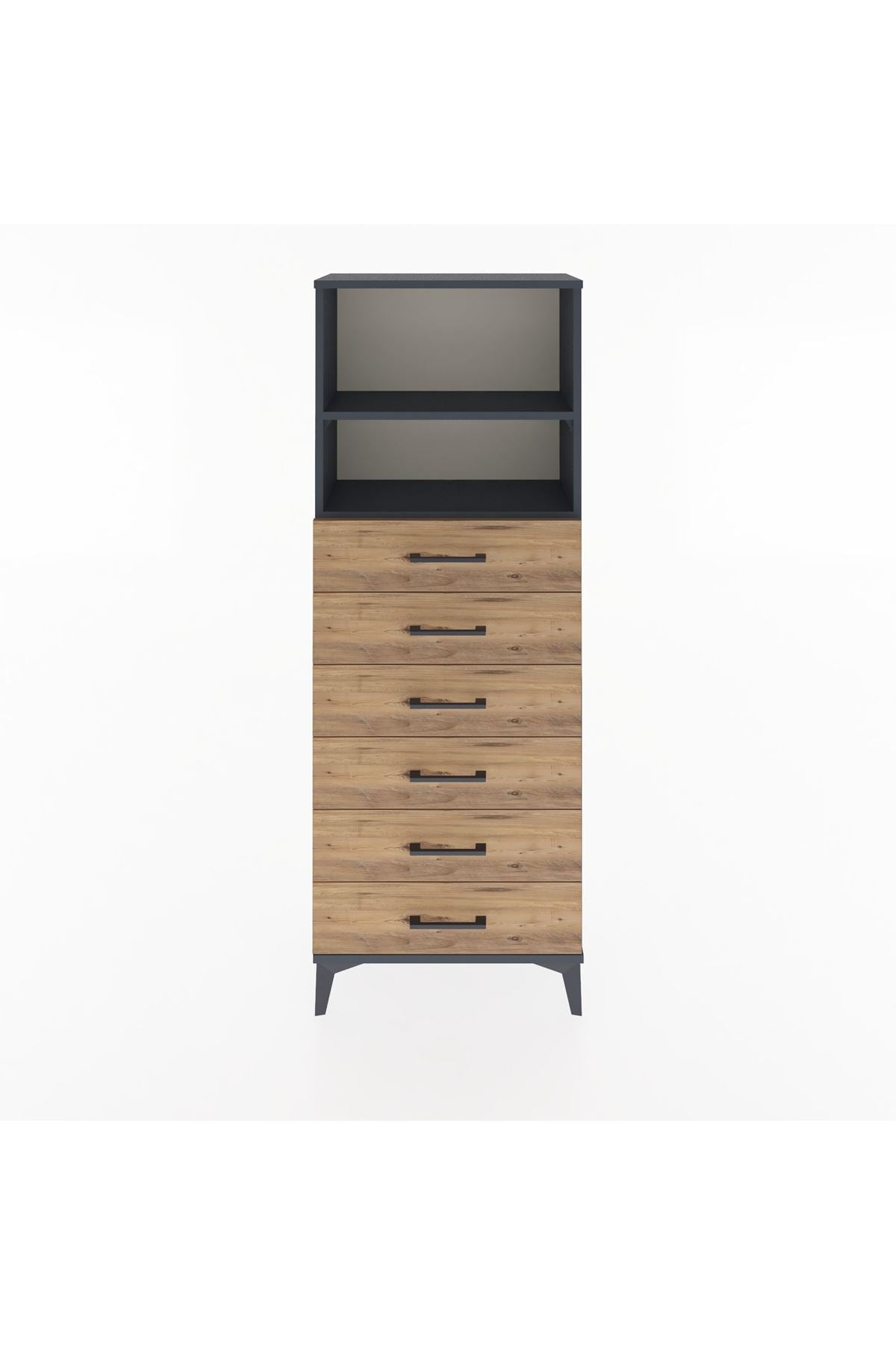 Arges Dolap 2 Raflı 6 Çekmeceli 60x30x163 - S20M084V6A