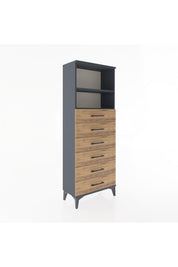 Arges Dolap 2 Raflı 6 Çekmeceli 60x30x163 - S20M084V6A