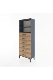Arges Dolap 2 Raflı 6 Çekmeceli 60x30x163 - S20M084V6A