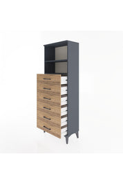 Arges Dolap 2 Raflı 6 Çekmeceli 60x30x163 - S20M084V6A
