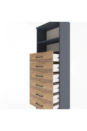 Arges Dolap 2 Raflı 6 Çekmeceli 60x30x163 - S20M084V6A