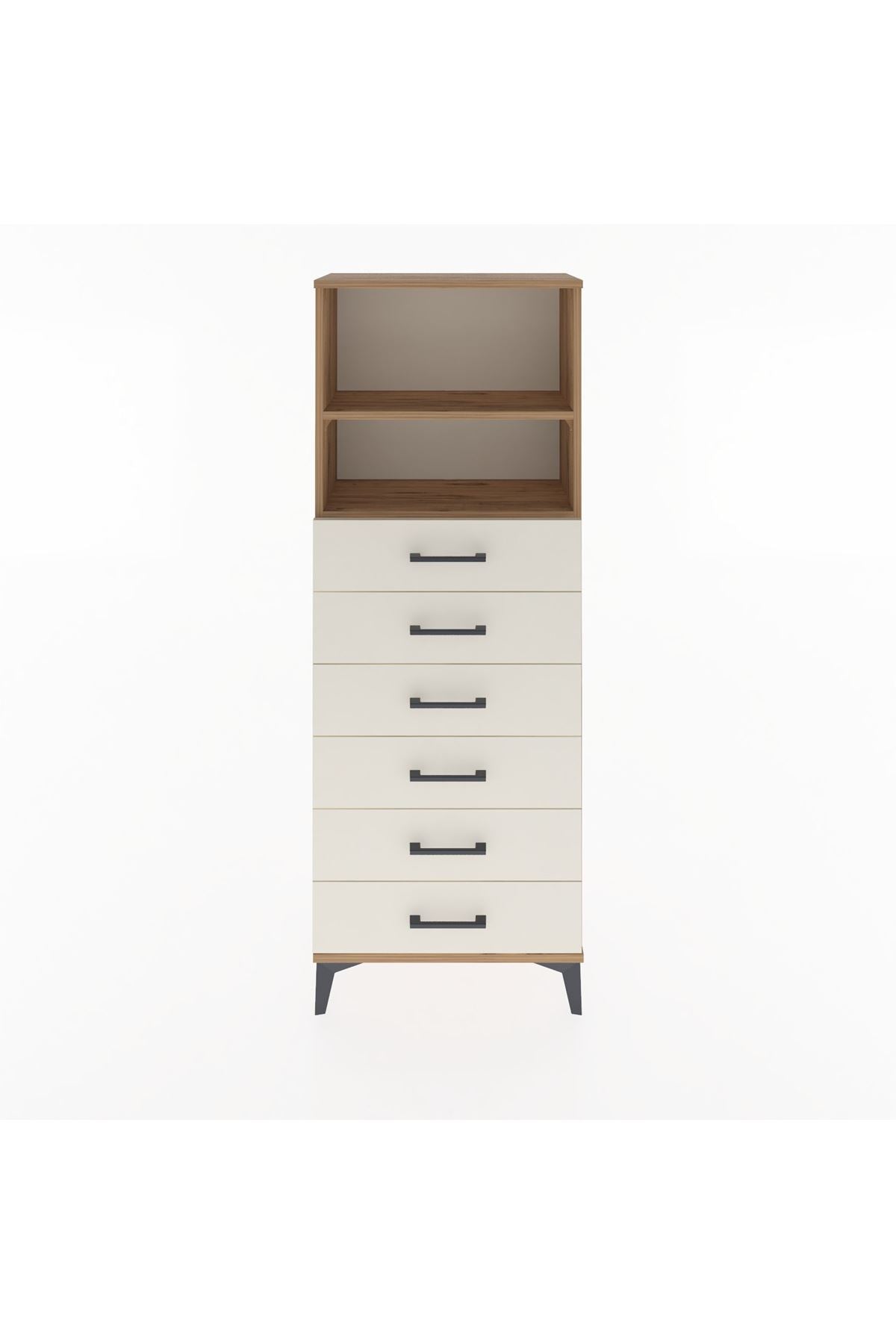 Arges Dolap 2 Raflı 6 Çekmeceli 60x30x163 - S20M084V7A