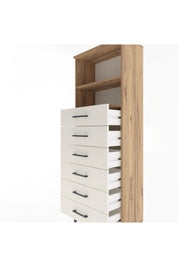 Arges Dolap 2 Raflı 6 Çekmeceli 60x30x163 - S20M084V7A