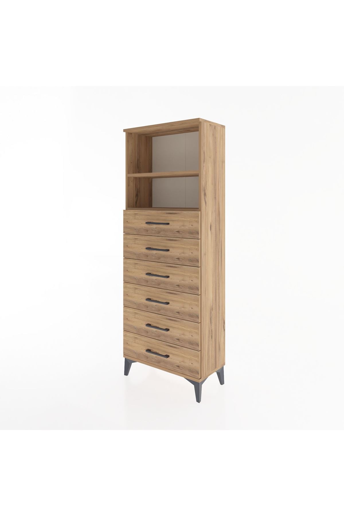 Arges Dolap 2 Raflı 6 Çekmeceli 60x30x163 - S20M084V9A