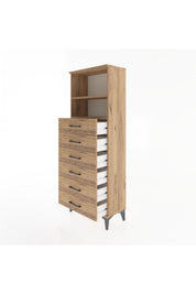 Arges Dolap 2 Raflı 6 Çekmeceli 60x30x163 - S20M084V9A