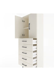 Arges Dolap 2 Raflı 5 Çekmeceli 2 Kapaklı 60x30x163 - S20M085V1A