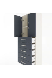 Arges Dolap 2 Raflı 5 Çekmeceli 2 Kapaklı 60x30x163 - S20M085V2A