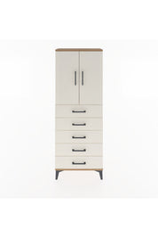 Arges Dolap 2 Raflı 5 Çekmeceli 2 Kapaklı 60x30x163 - S20M085V7A