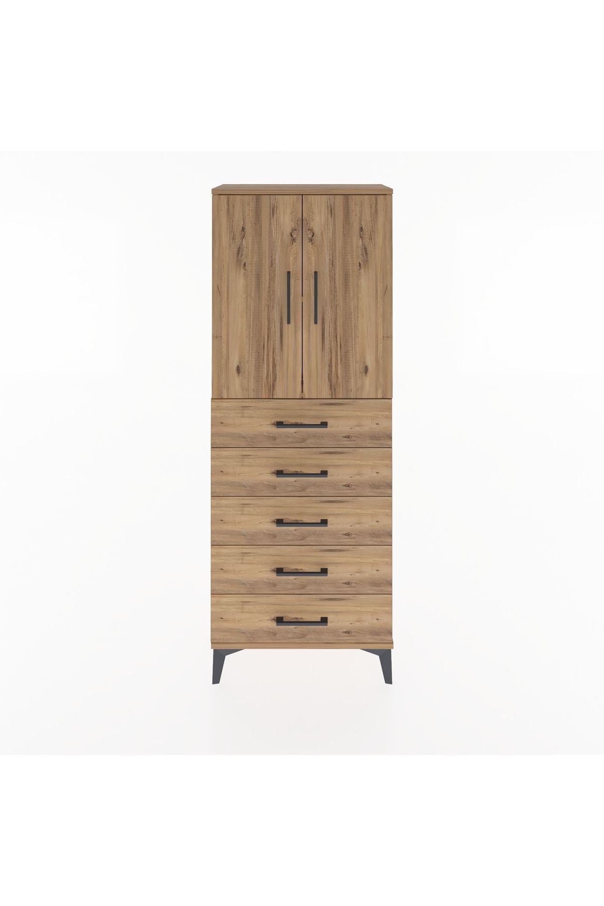 Arges Dolap 2 Raflı 5 Çekmeceli 2 Kapaklı 60x30x163 - S20M085V9A