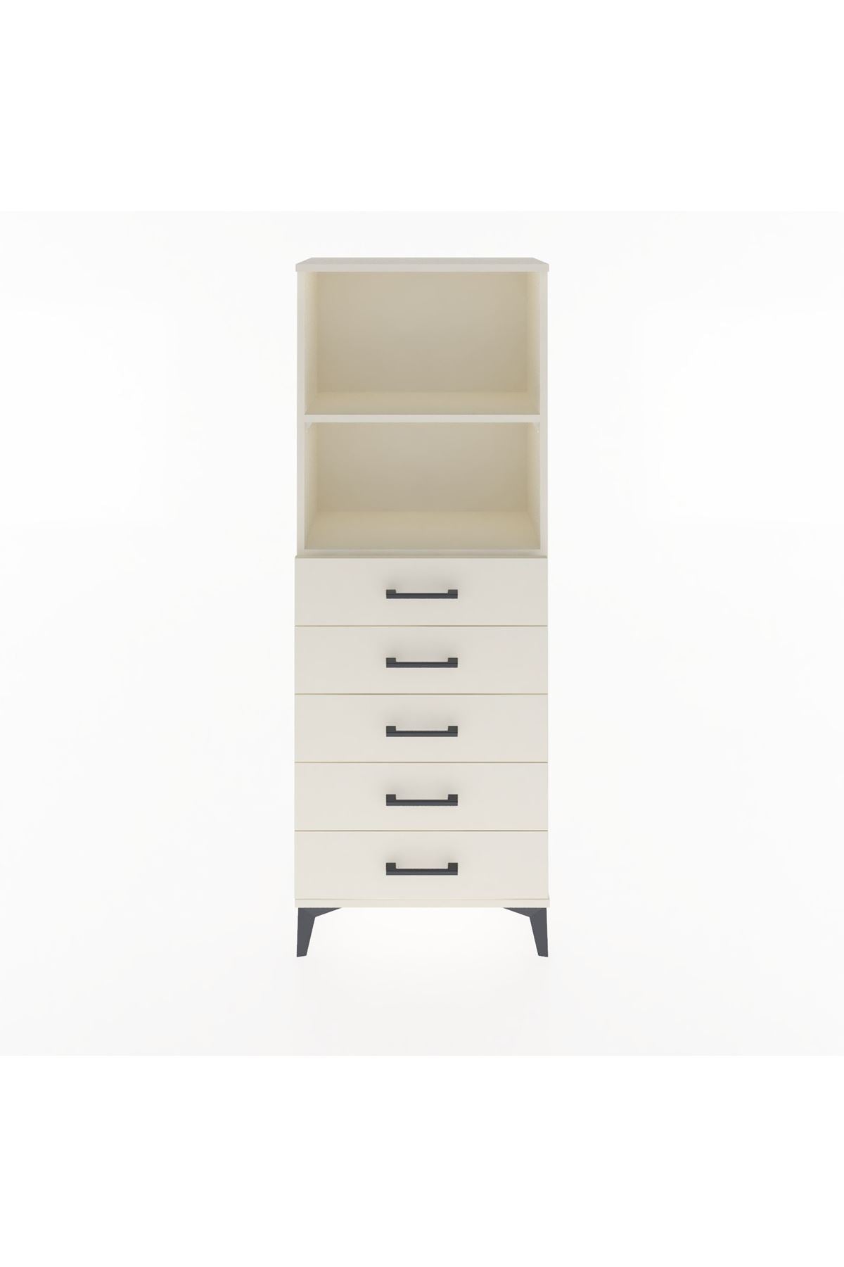 Arges Dolap 2 Raflı 5 Çekmeceli 60x30x163 - S20M086V1A