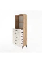 Arges Dolap 2 Raflı 5 Çekmeceli 60x30x163 - S20M086V7A