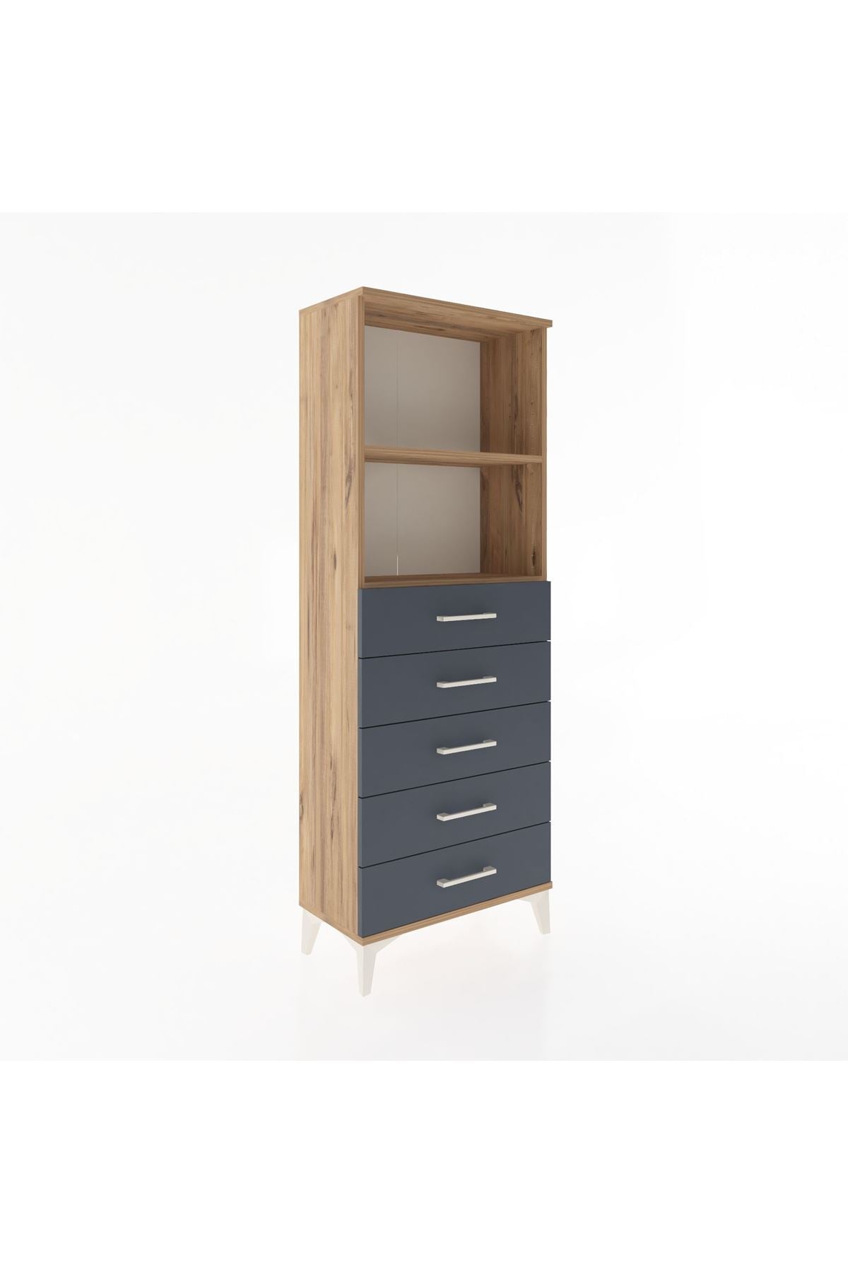 Arges Dolap 2 Raflı 5 Çekmeceli 60x30x163 - S20M086V8A