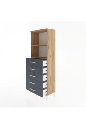 Arges Dolap 2 Raflı 5 Çekmeceli 60x30x163 - S20M086V8A