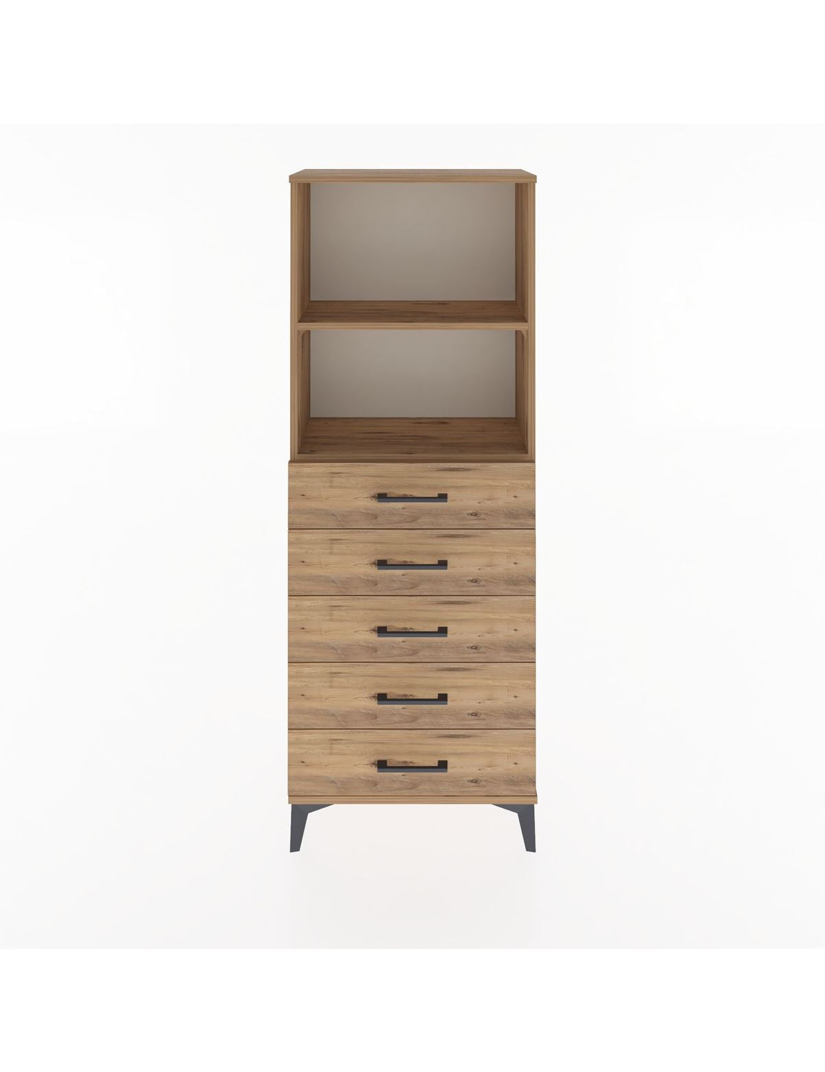 Arges Dolap 2 Raflı 5 Çekmeceli 60x30x163 - S20M086V9A