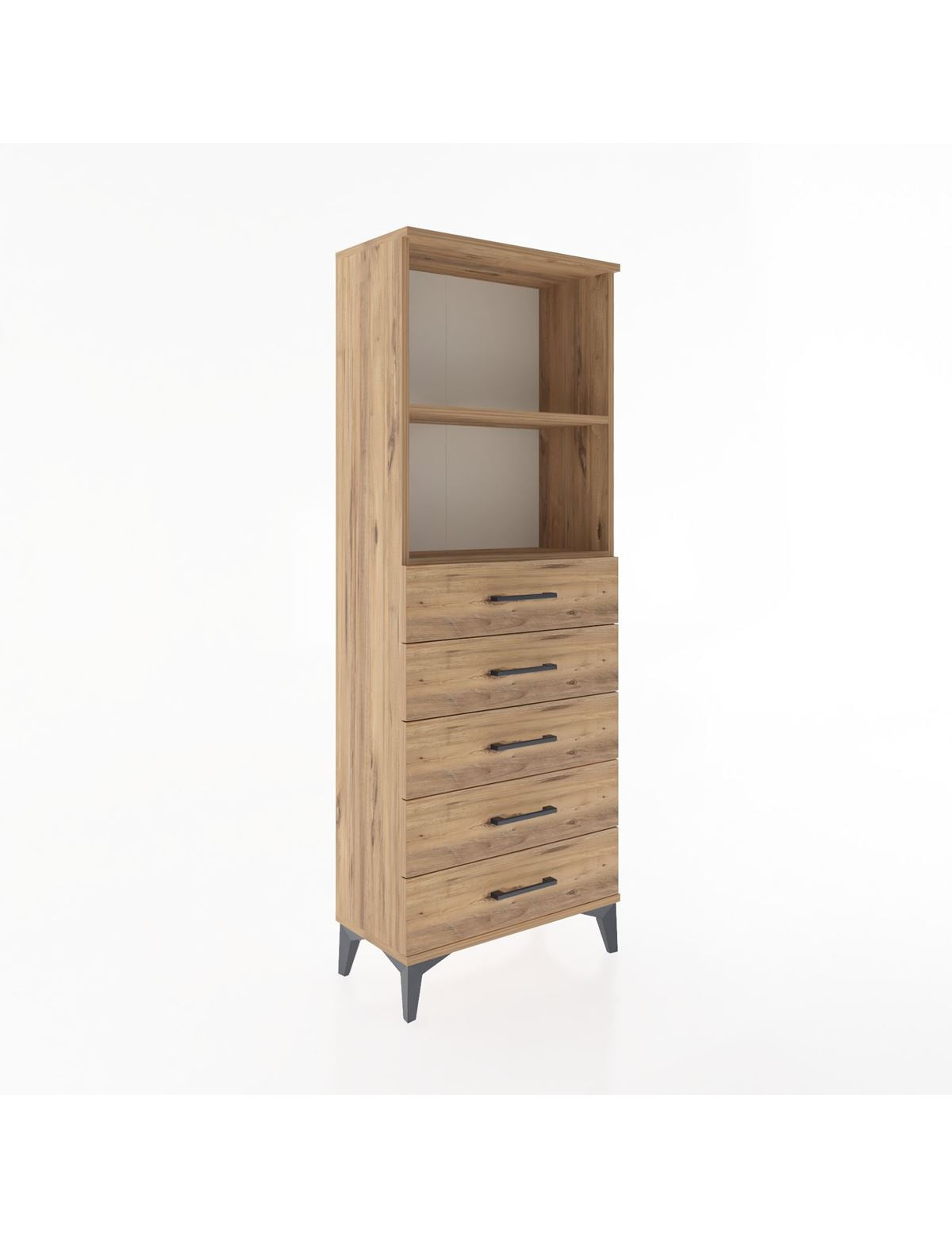 Arges Dolap 2 Raflı 5 Çekmeceli 60x30x163 - S20M086V9A