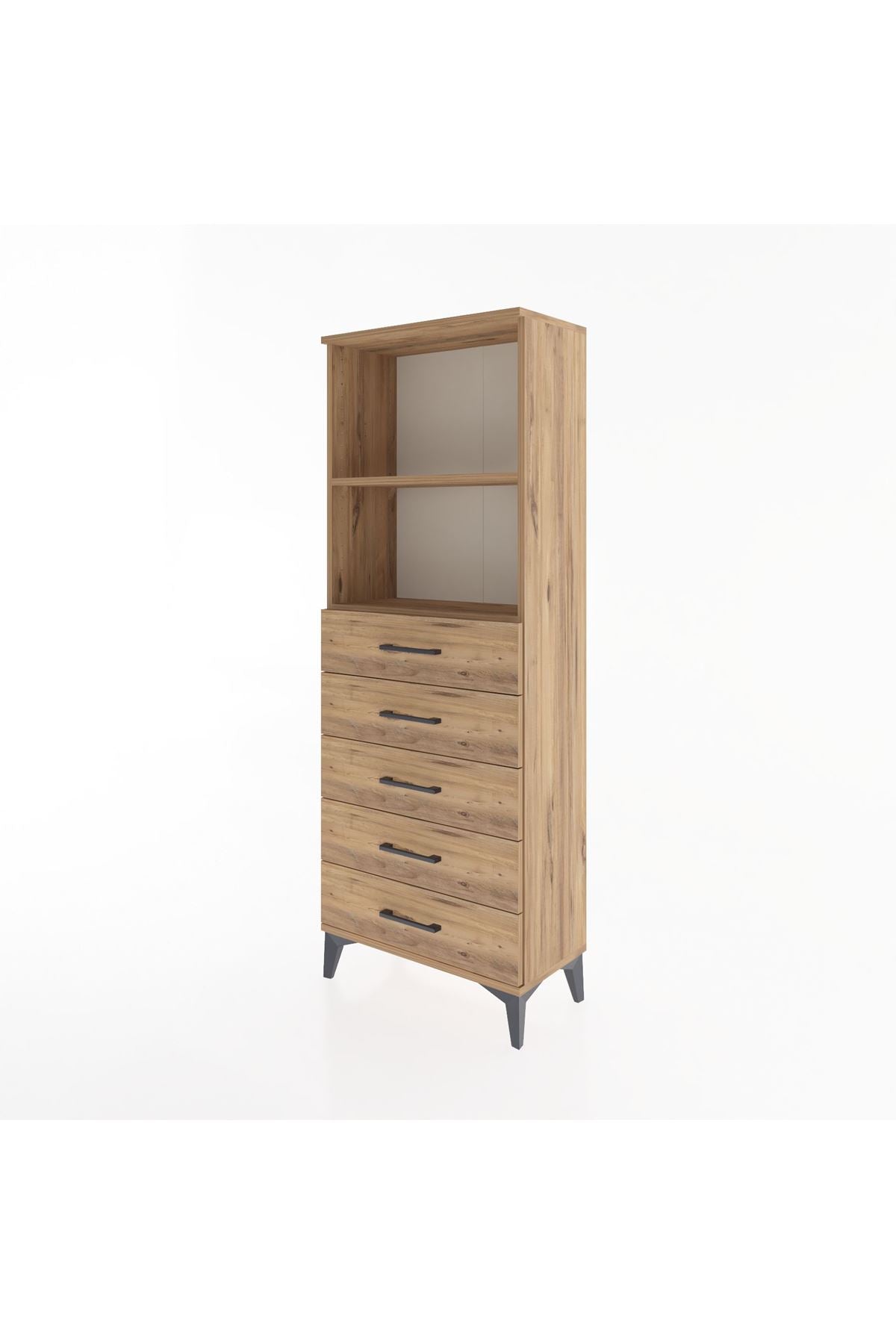 Arges Dolap 2 Raflı 5 Çekmeceli 60x30x163 - S20M086V9A