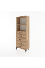 Arges Dolap 2 Raflı 5 Çekmeceli 60x30x163 - S20M086V9A