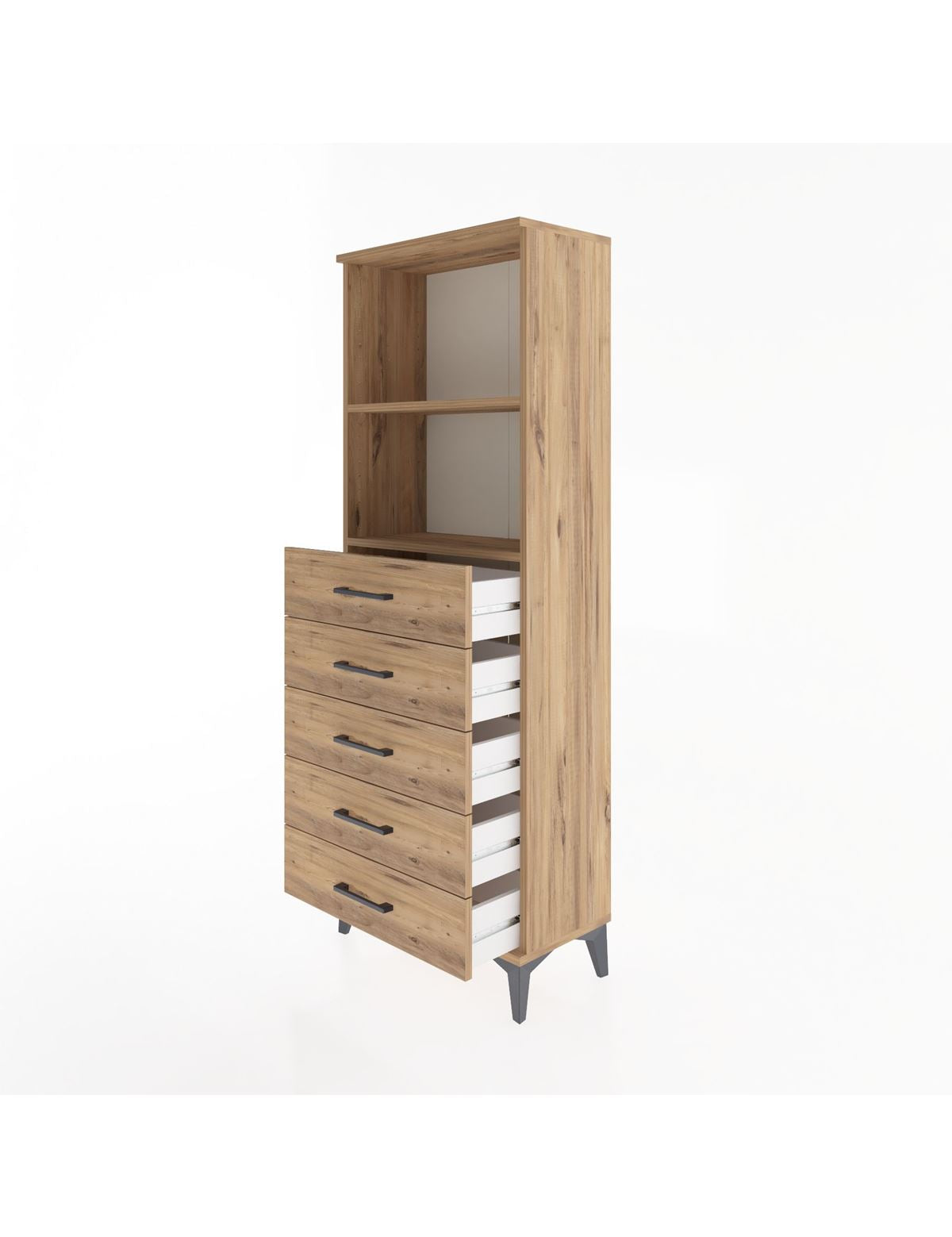 Arges Dolap 2 Raflı 5 Çekmeceli 60x30x163 - S20M086V9A