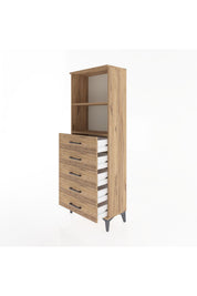 Arges Dolap 2 Raflı 5 Çekmeceli 60x30x163 - S20M086V9A